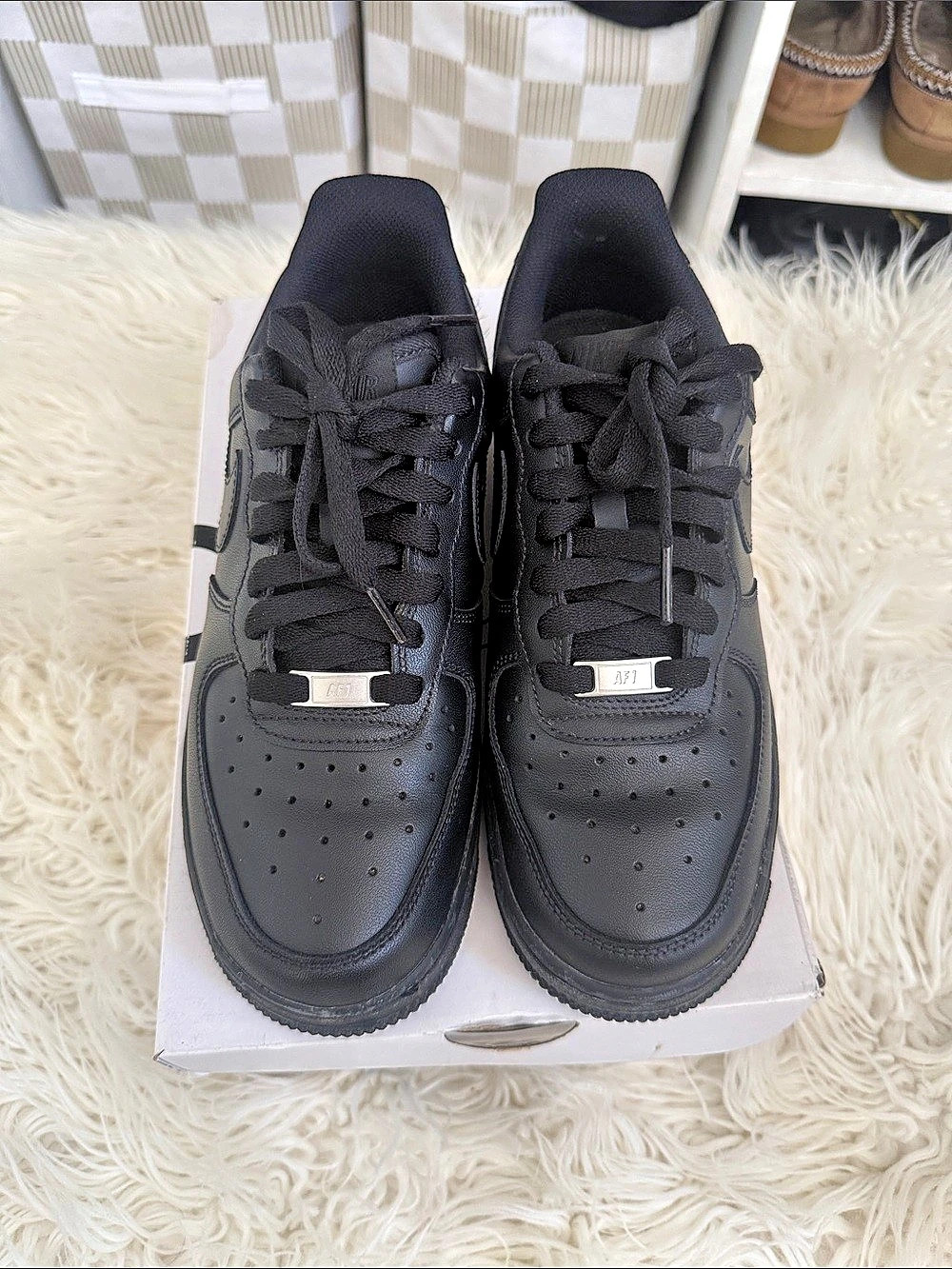 Nike Air Force 1 Low Sneakers Black US 8.5 Like New
